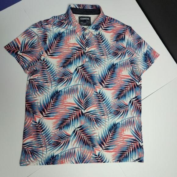 Express Men's Short Sleeve collard shirt XL - Picture 2 of 6